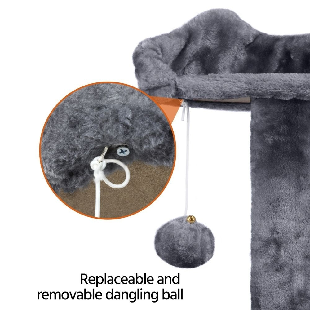 Yaheetech 54.5-in Cat Scratching Tree Dark Gray