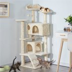 Yaheetech 54.5-in Cat Scratching Tree Dark Gray
