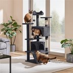 Yaheetech 54.5-in Cat Scratching Tree Dark Gray