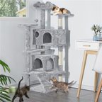 Yaheetech 54.5-in Cat Scratching Tree Dark Gray